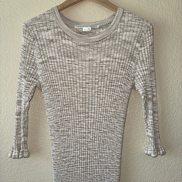 Veronica Beard Richie Rib Knit Midi Dress Space Dyed Sand Multi Size Medium - Picture 6 of 12